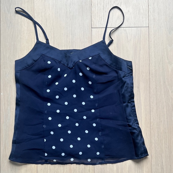 Banana Republic Tops - Banana Republic Navy Polka Dot Camisole